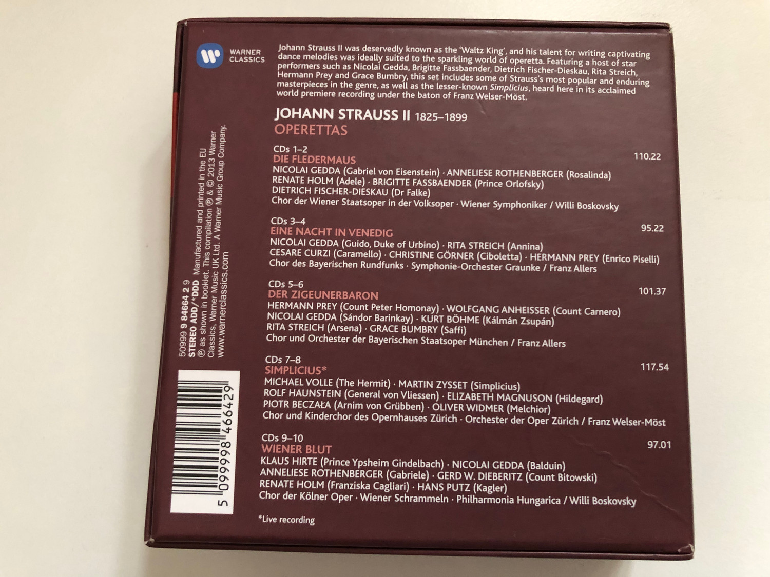 Johann Strauss Jr. 100曲 CDボックスセット Johann Strauss Jr. 100曲