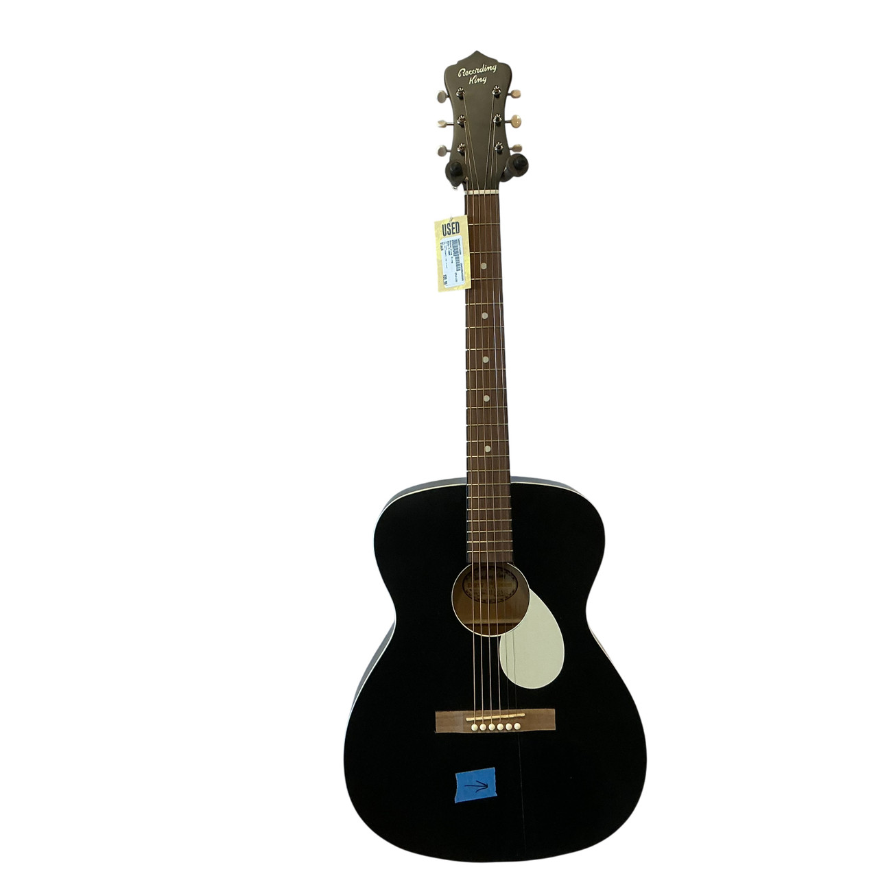 Used Recording King ROS-7-OBK Laminate Top Acoustic Guitar Black