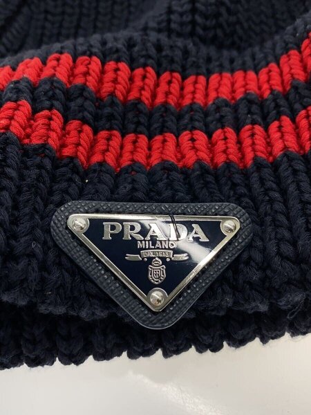 PRADA(プラダ) / ニットキャップ/M/ウール/BLK/メンズ/UMD571 | 中古品