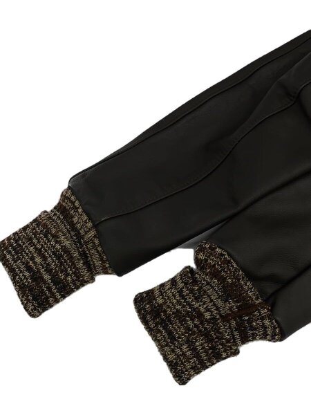 SKOOKUM(スクーカム) / USA製/袖レザー/スタジャン/36/ウール/GRY