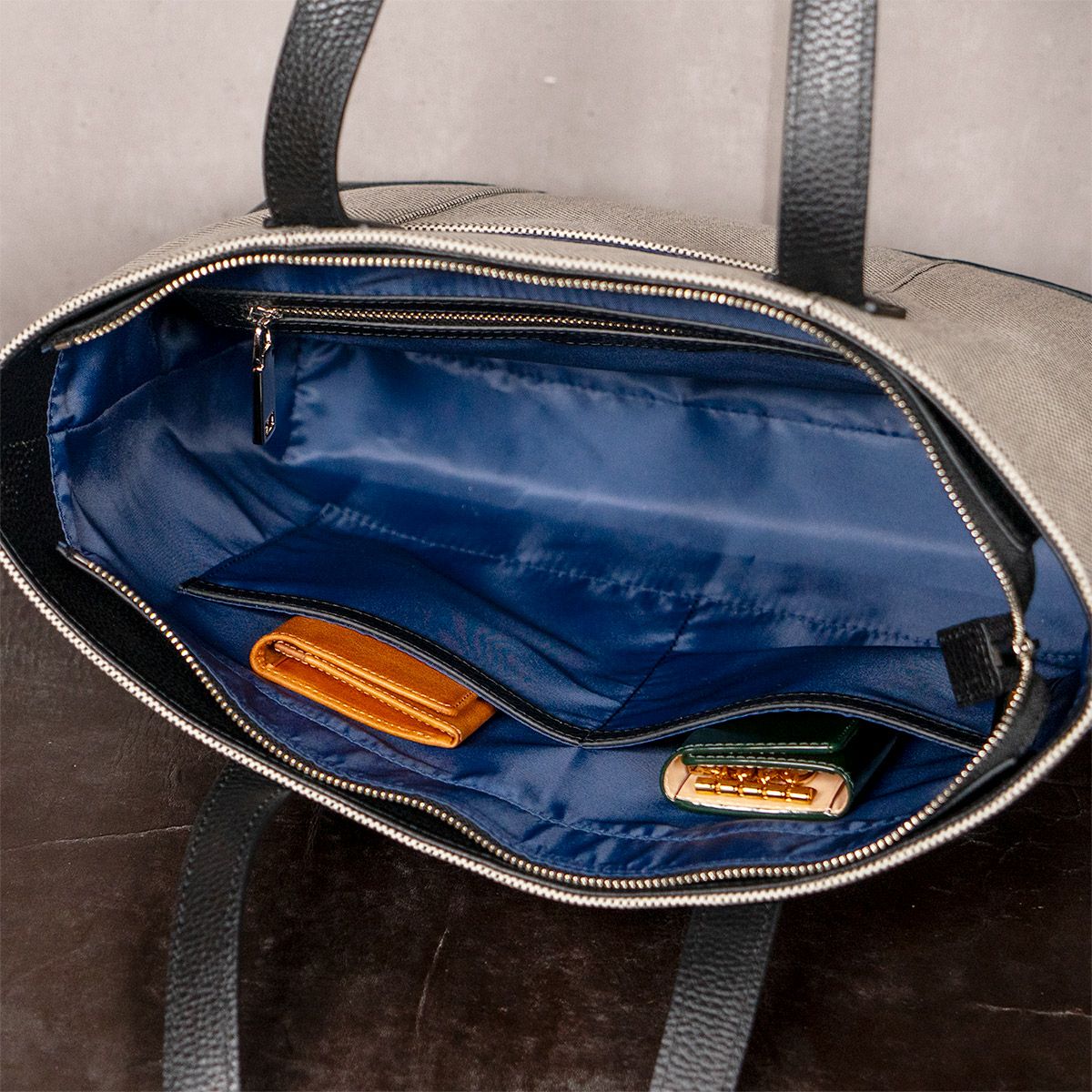 グレインキャンバスコンビ ボックストートバッグ | トートバッグ