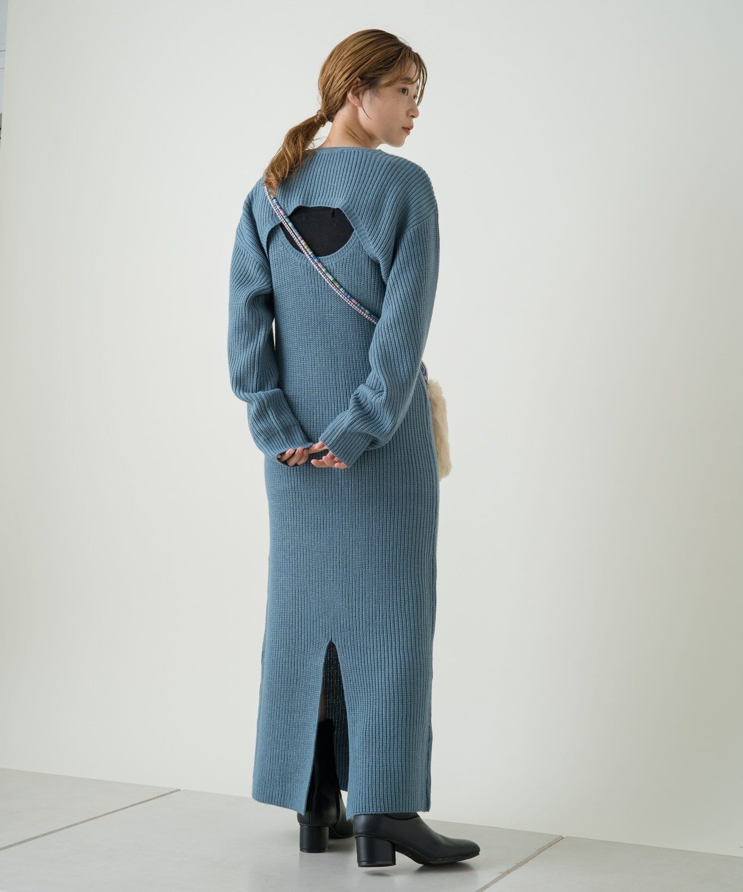 Kastane】クロップドニット×キャミワンピースSET | OUTLET