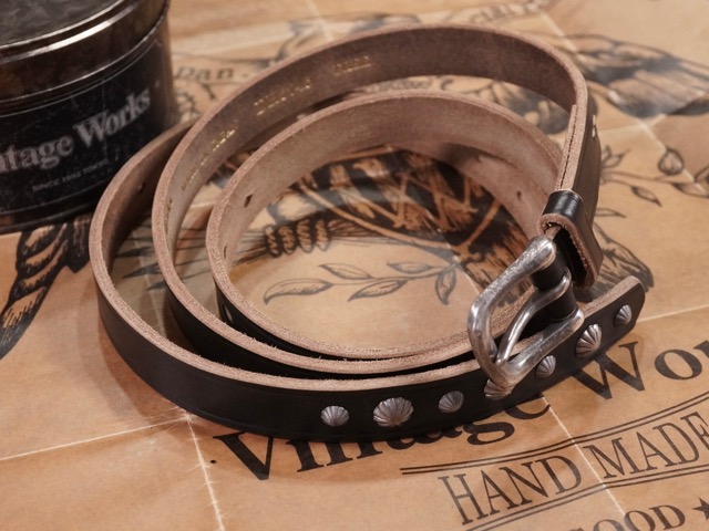 VINTAGE WORKS : LEATHER BELT ” DH5745 “ | CONEY ISLAND