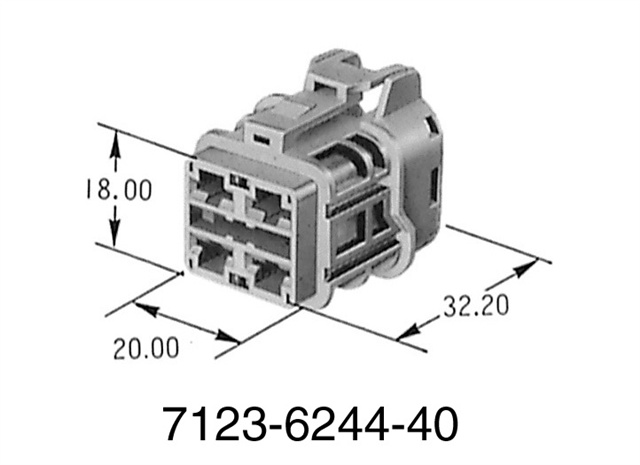 58 Connectors X Type Housing 4P Female│YAZAKI Connectors Catalog