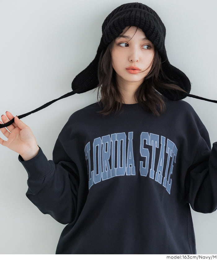 CVC裏毛ワッペンロゴトレーナー メンズ レディース メール便不可