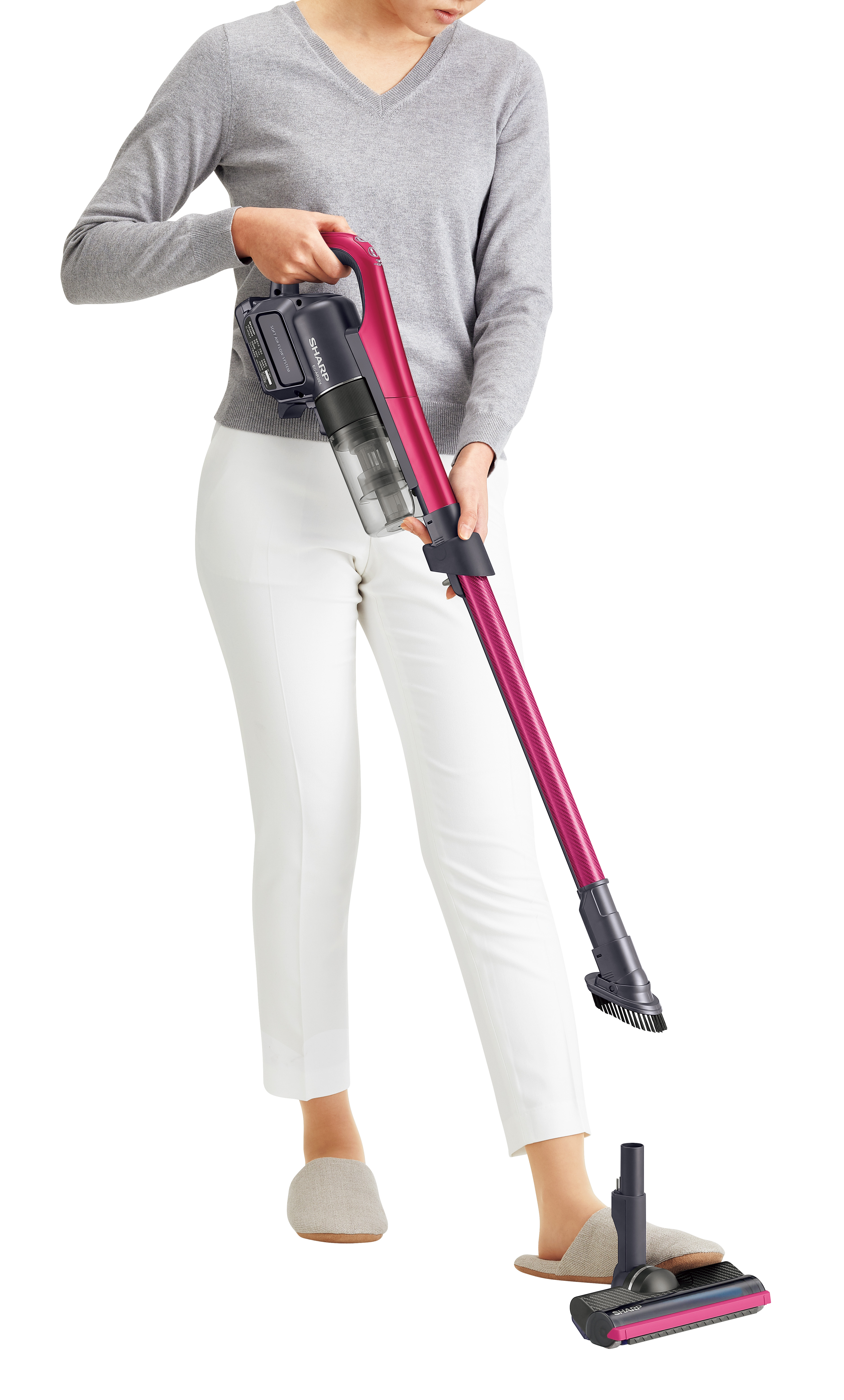 SHARP EC-AR3S-P 充電式掃除機 ピンク コードレススティック掃除機「ラクティブ エア」<EC-AR3SX><EC-AR3S