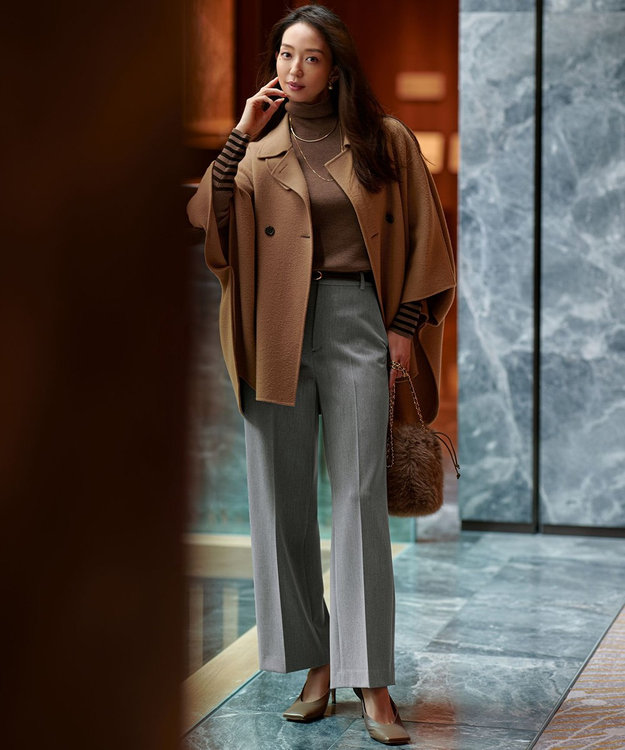 見上愛さん着用/Oggi12月号掲載】ウールライトリバー ポンチョ