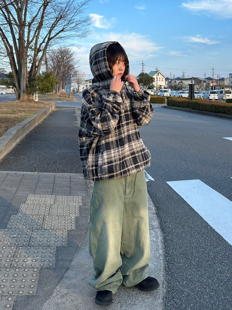 チェックハーフジップフーディー DPB70021 – CRAMMY