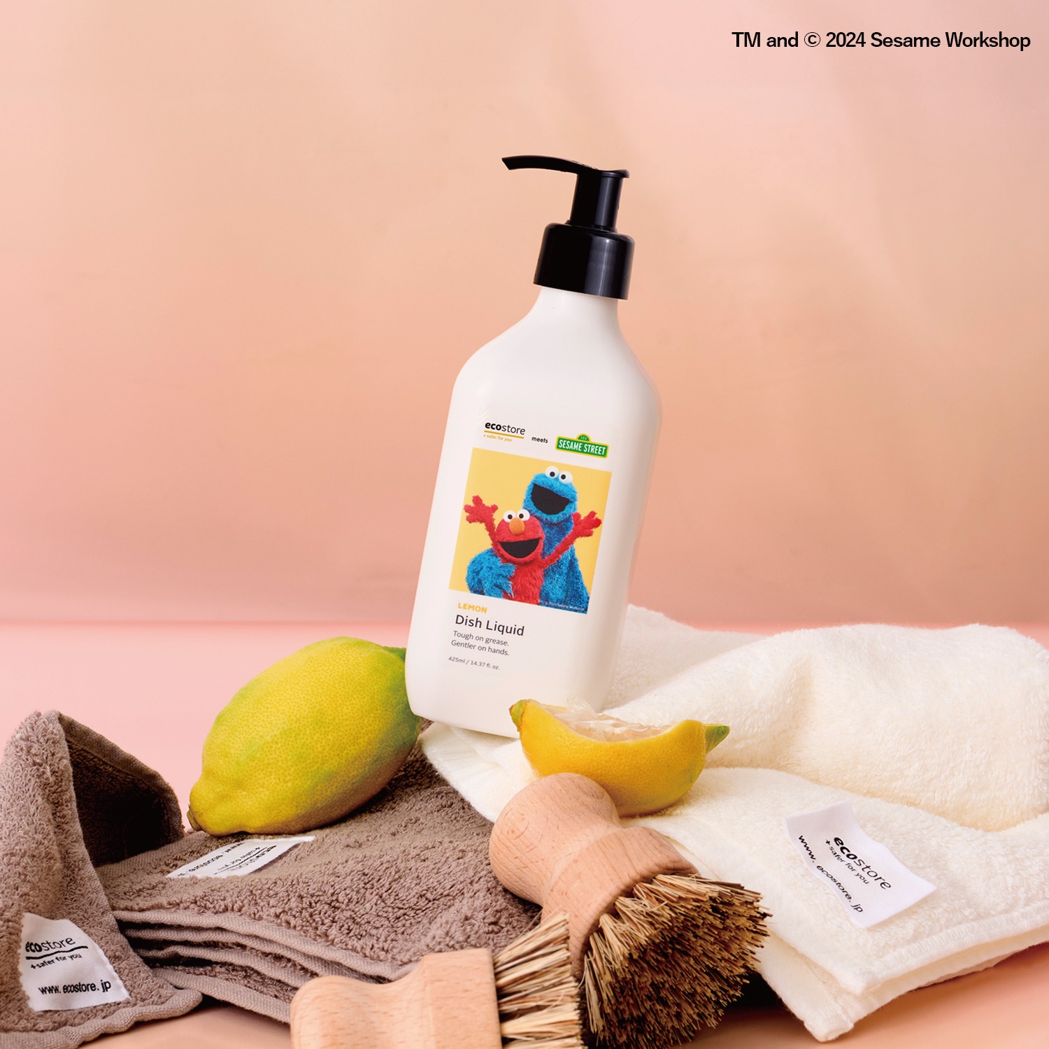 ecostore】SESAME STREET ディッシュウォッシュポンプ＜レモン＞ 425mL