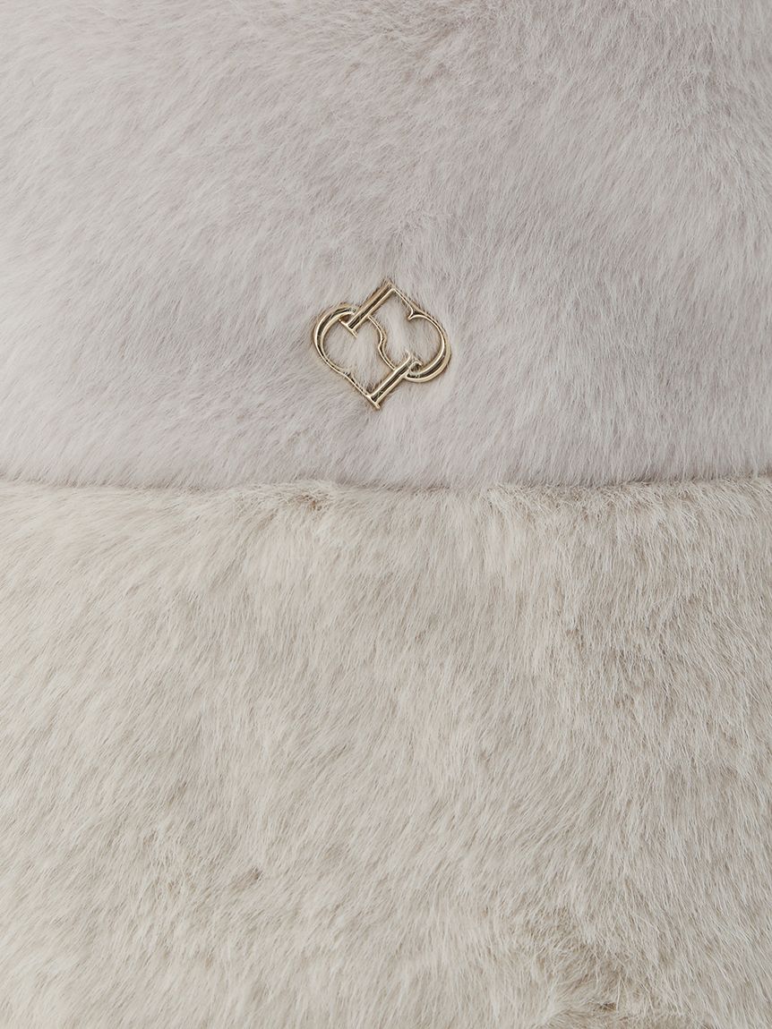 ロゴチャーム付きフェイクファーバケットハット(帽子)｜FASHION GOODS