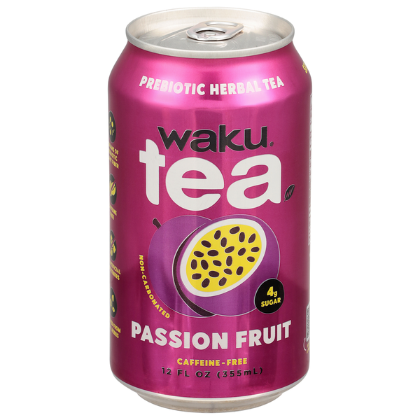 Waku Caffeine-Free Prebiotic Passion Fruit Herbal Tea Same-Day