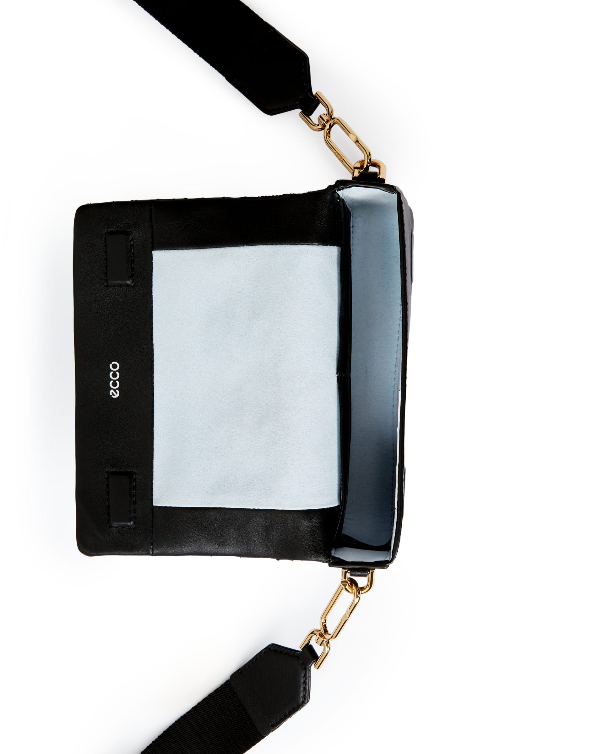 ECCO PINCH BAG S QUILTED WAVE レザークロスボディバッグ | ブラック