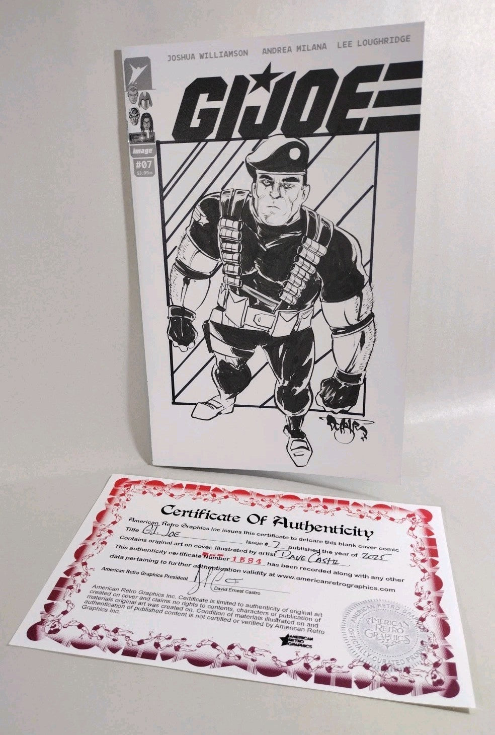 GI Joe #7 (2025) Image Sketch Cover Variant Comic W Original