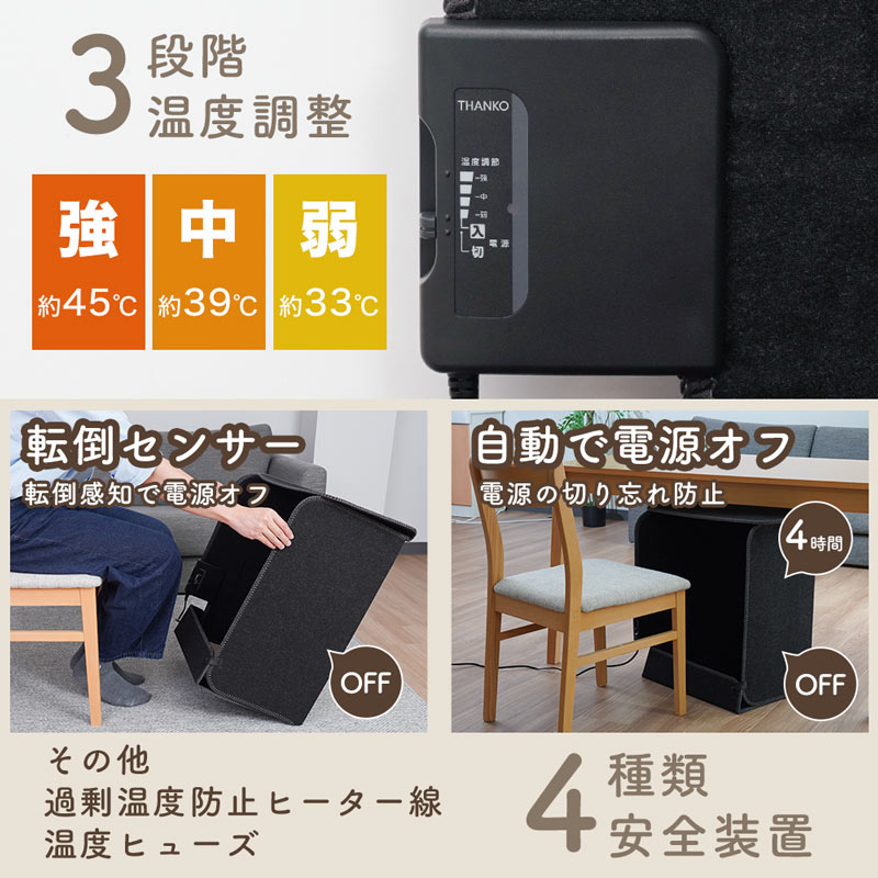 消臭マット付き6面大型パネルヒーター | 【公式】サンコー通販サイト