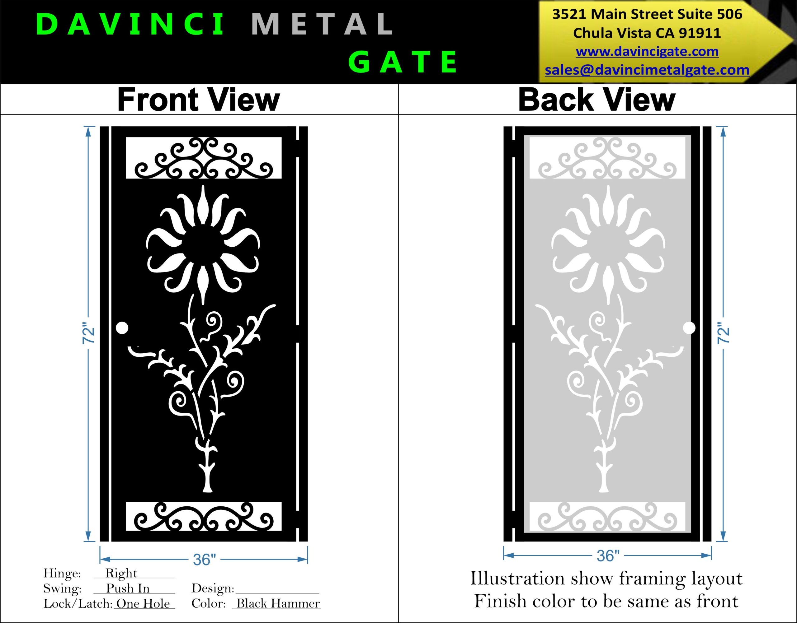 Square Cross Pattern Metal Entry Gate: Transform Your Space