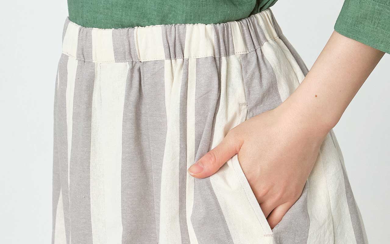 ガウチョパンツ 綿オックスストライプ | パンツ9ブタケ | 【公式】D*g