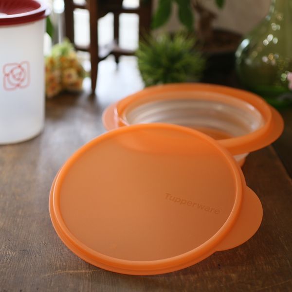 タッパーウェア ゴーフレックス 折りたたみ式保存容器 オレンジ 未使用