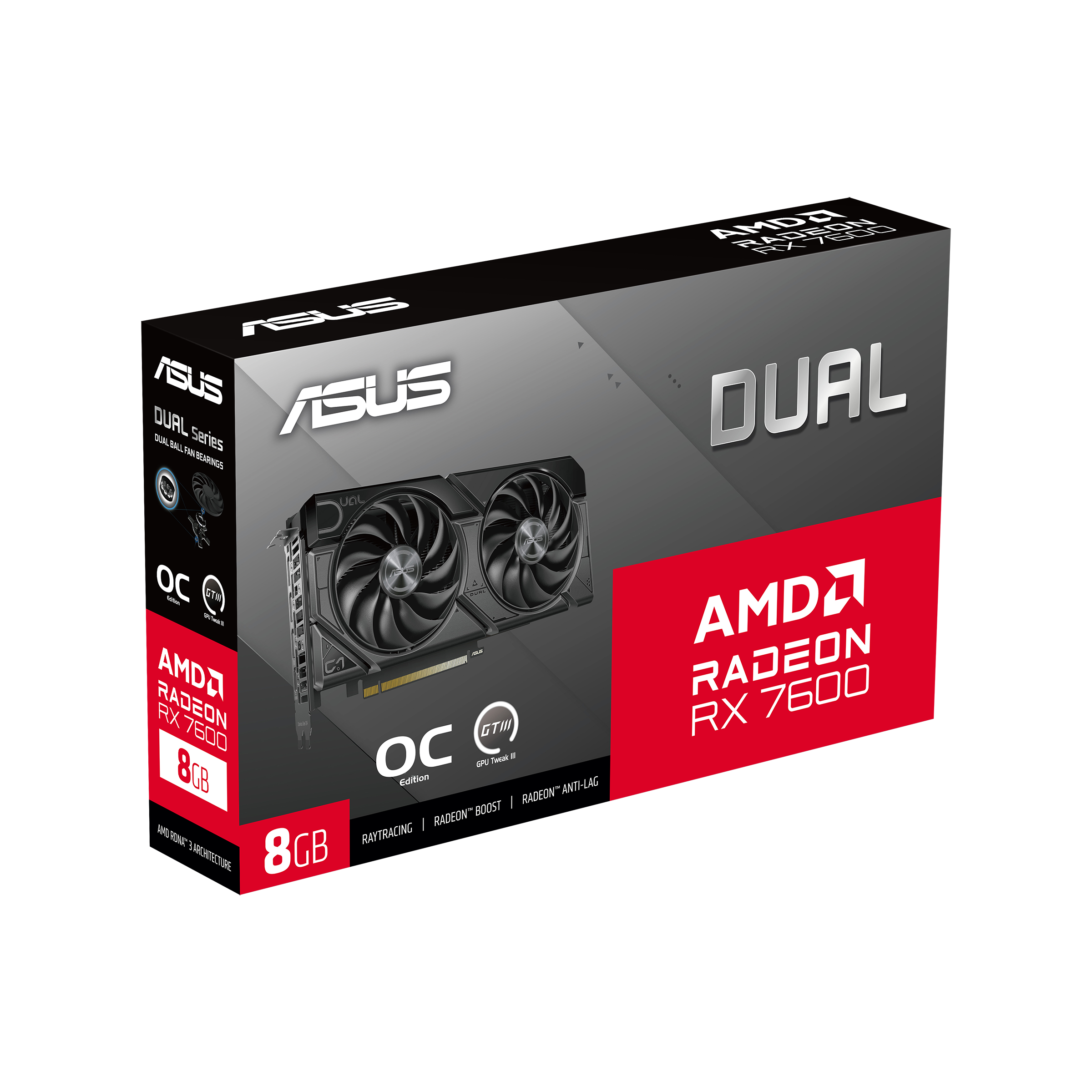 ASUS Dual Radeon™ RX 7600 EVO OC Edition 8GB GDDR6