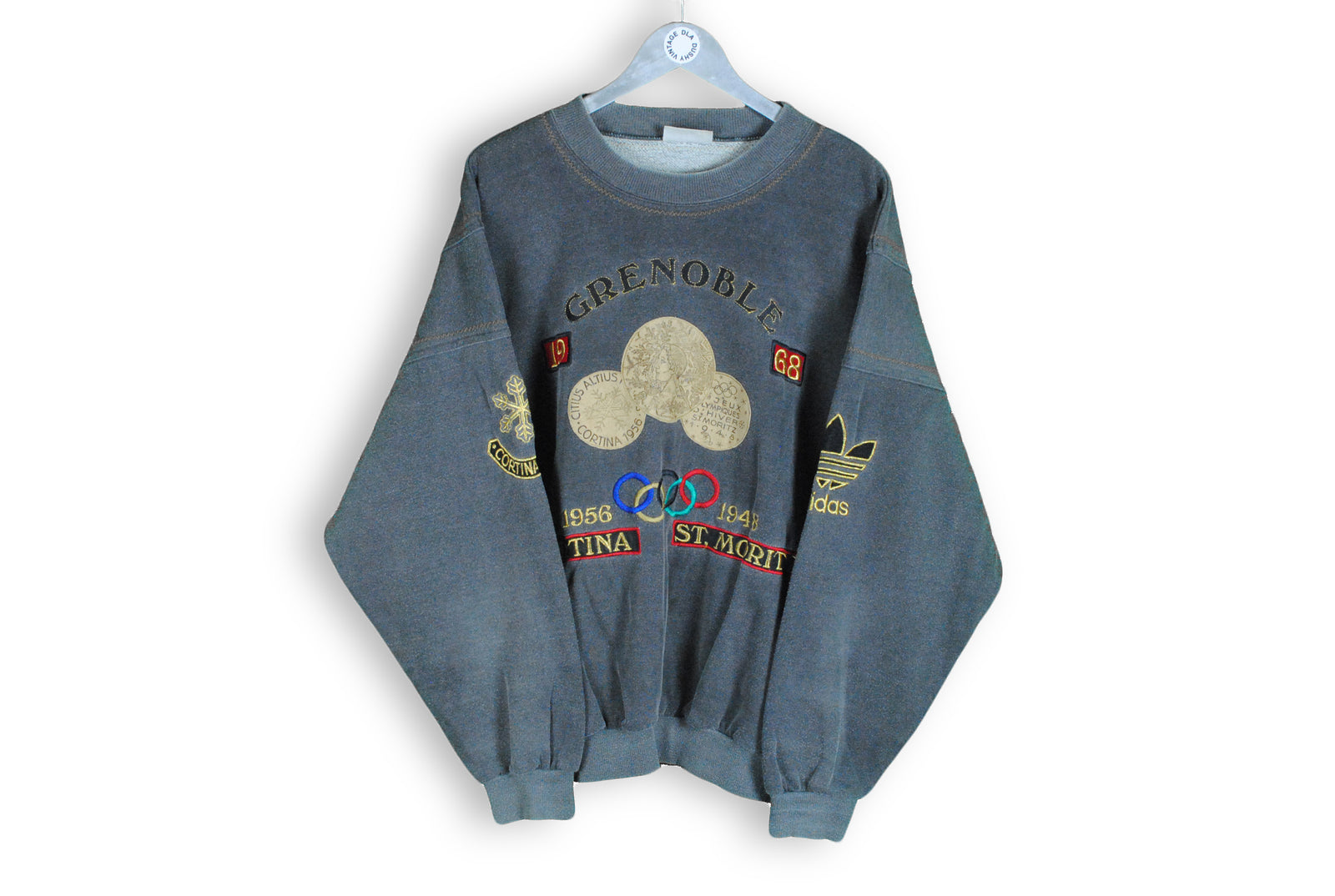 Vintage Adidas Olympic Games Grenoble Sweatshirt Large / XLarge