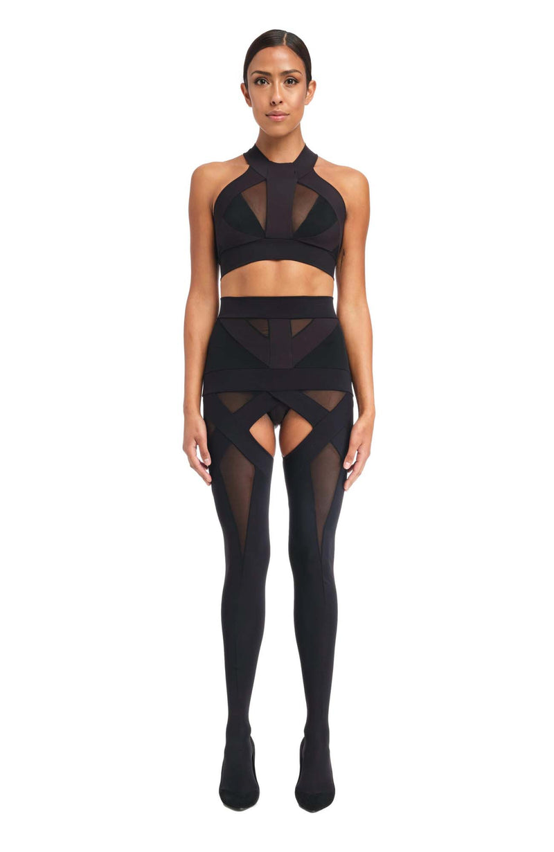 1700 / Artemis Suspender Tights / Black – DSTM