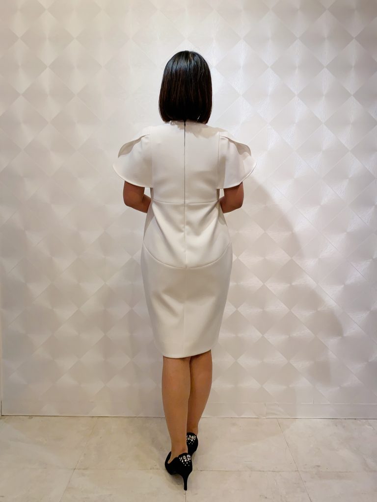 YOKOCHAN ヨーコチャン 半袖パール（ホワイト）ドレス | 結婚式