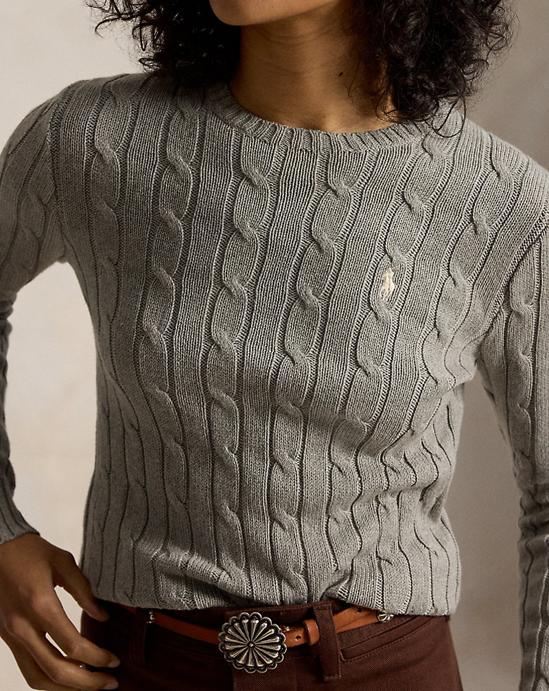 ケーブルニット コットン クルーネック セーター | ラルフ ローレン