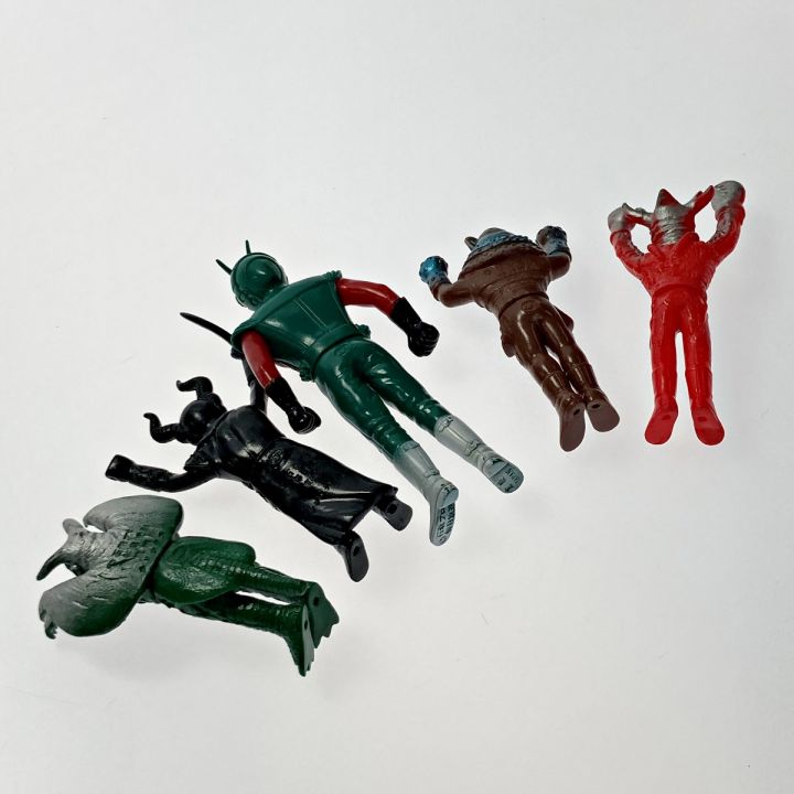 ポピー 仮面ライダー ソフビ 5体セット 当時物 昭和レトロ - 中古