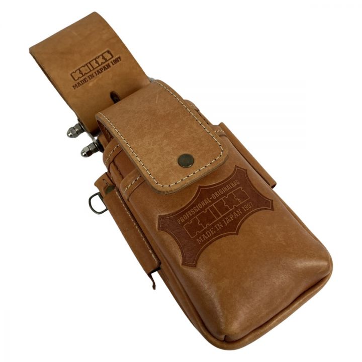 ЗЗ KNICKS 蓋付き総ヌメ革チェーンタイプ小物腰袋 KNS-201DSDXF