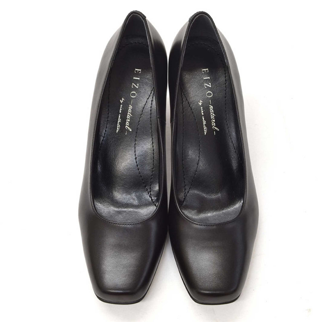EIZO black ブラックパンプス/ソフトスクエア6cm 【N1605】 – EIZO