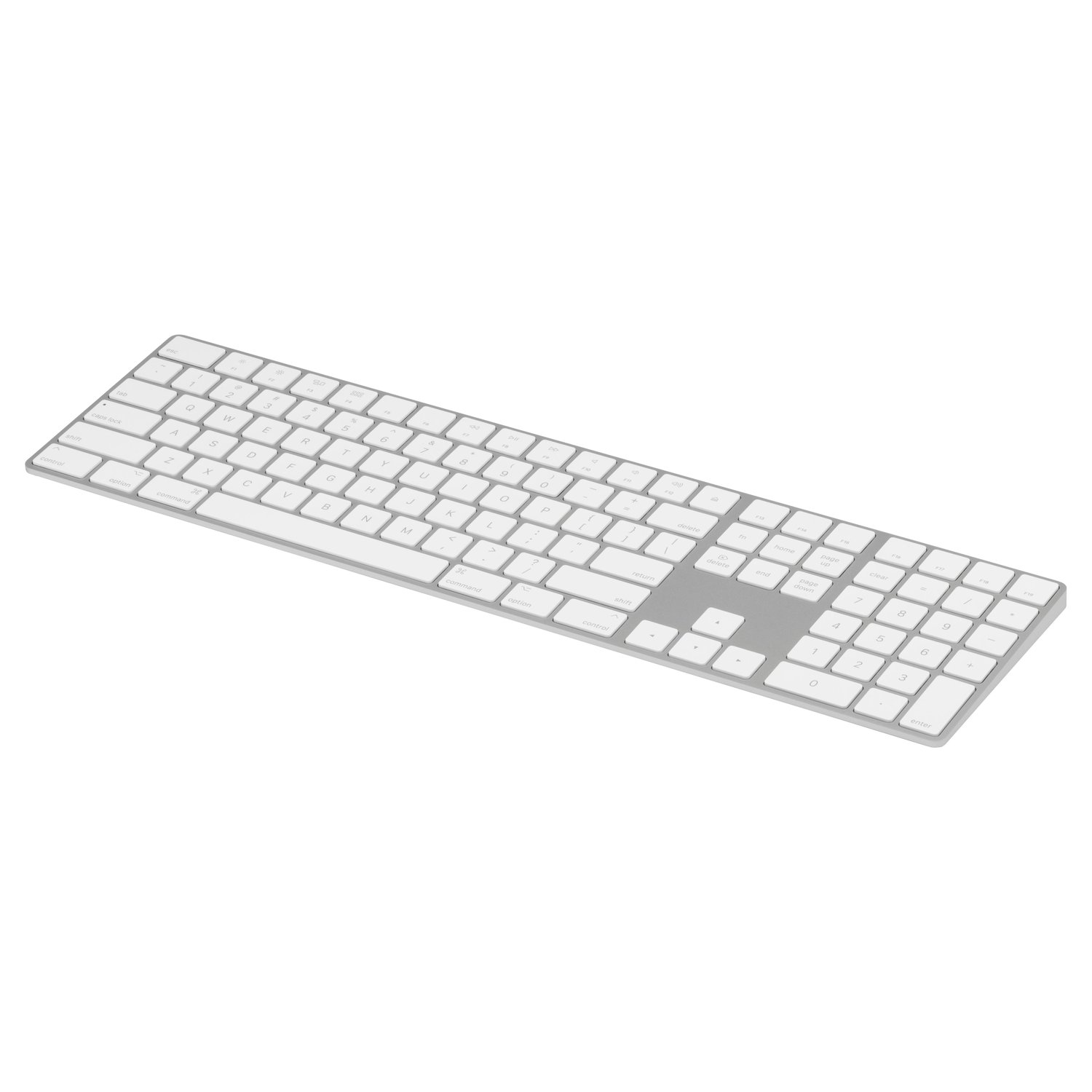 Apple Magic Keyboard with Numeric Keypad - Silver with White Keys
