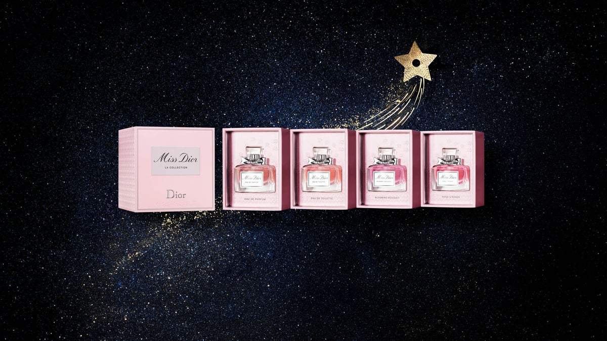 ミス ディオール」ミニサイズのフレグランス4種セット、ホリデー