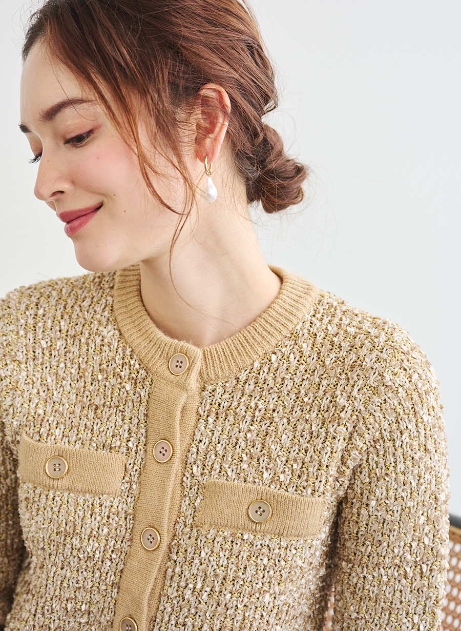 ツイード調ニットカーディガン｜LOUNIE（ルーニィ）公式サイト／公式