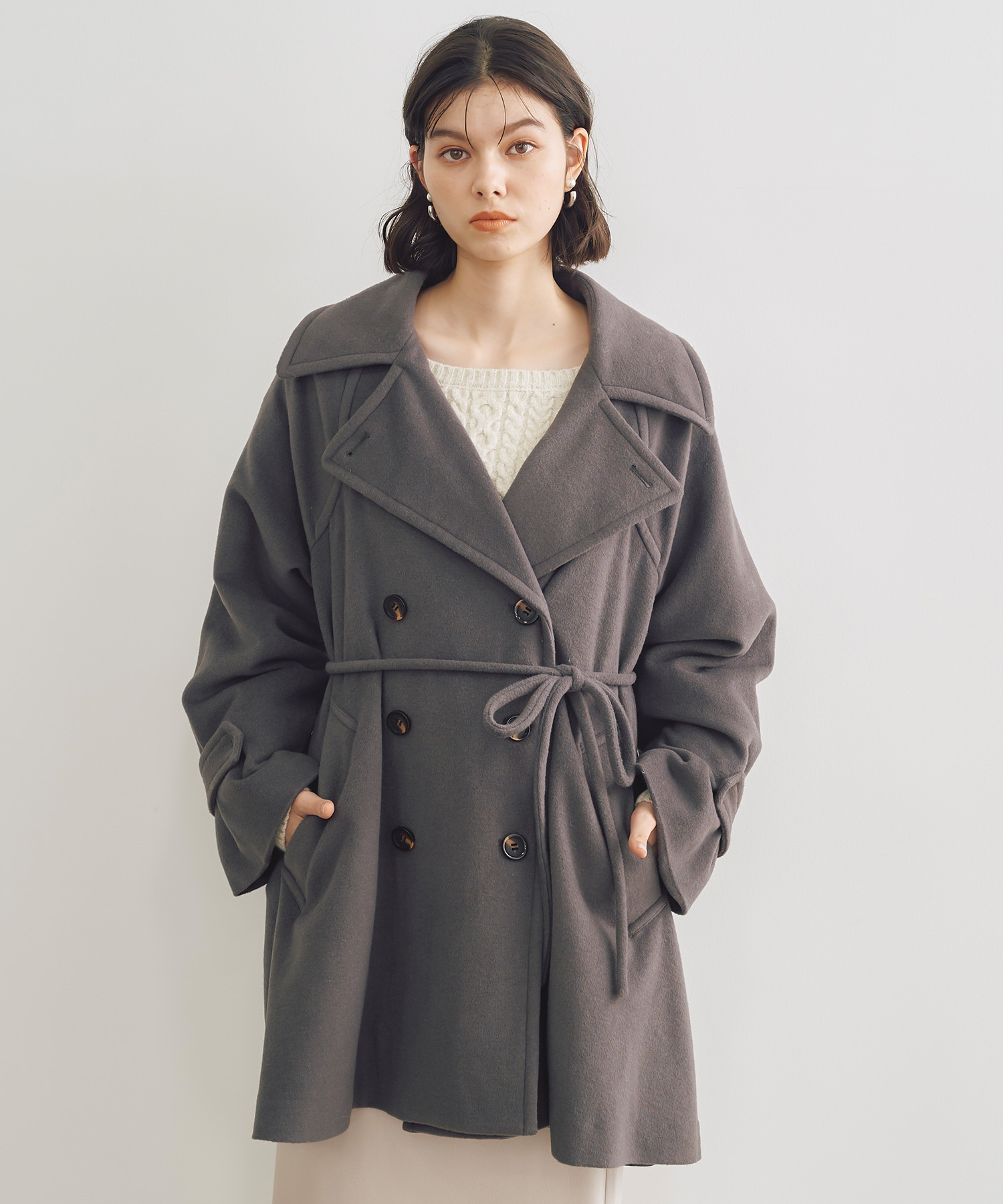 ミドル丈ウールトレンチコート｜PETAL ONLINE（ペタルオンライン）