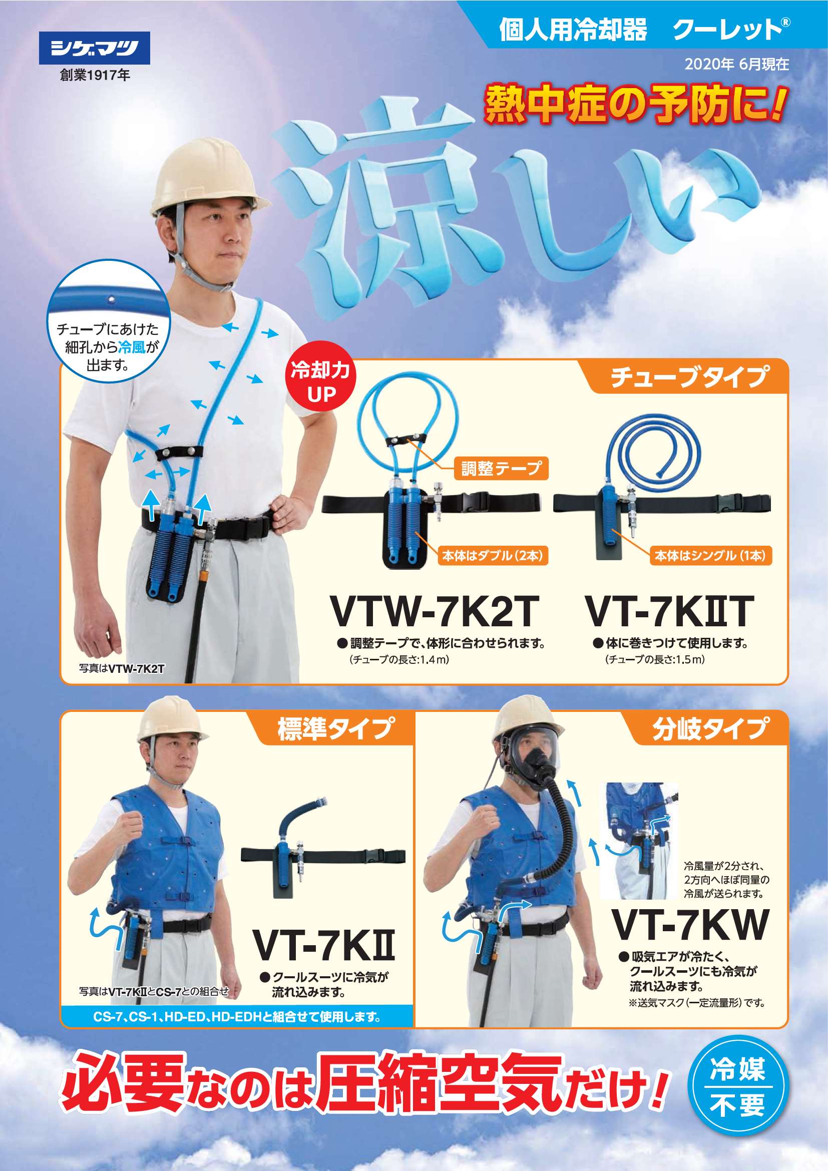 重松製作所 冷却服 CS-7 | 保護具の選び方・販売 野口酸素