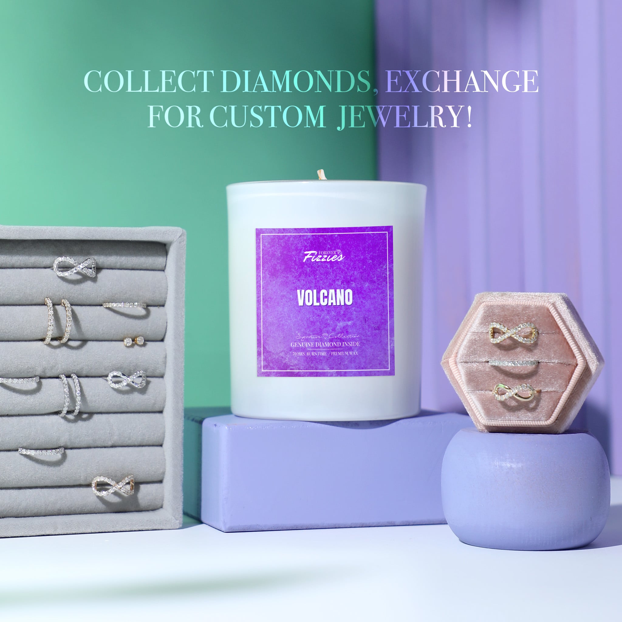 Volcano Diamond Candle – Forever Fizzies