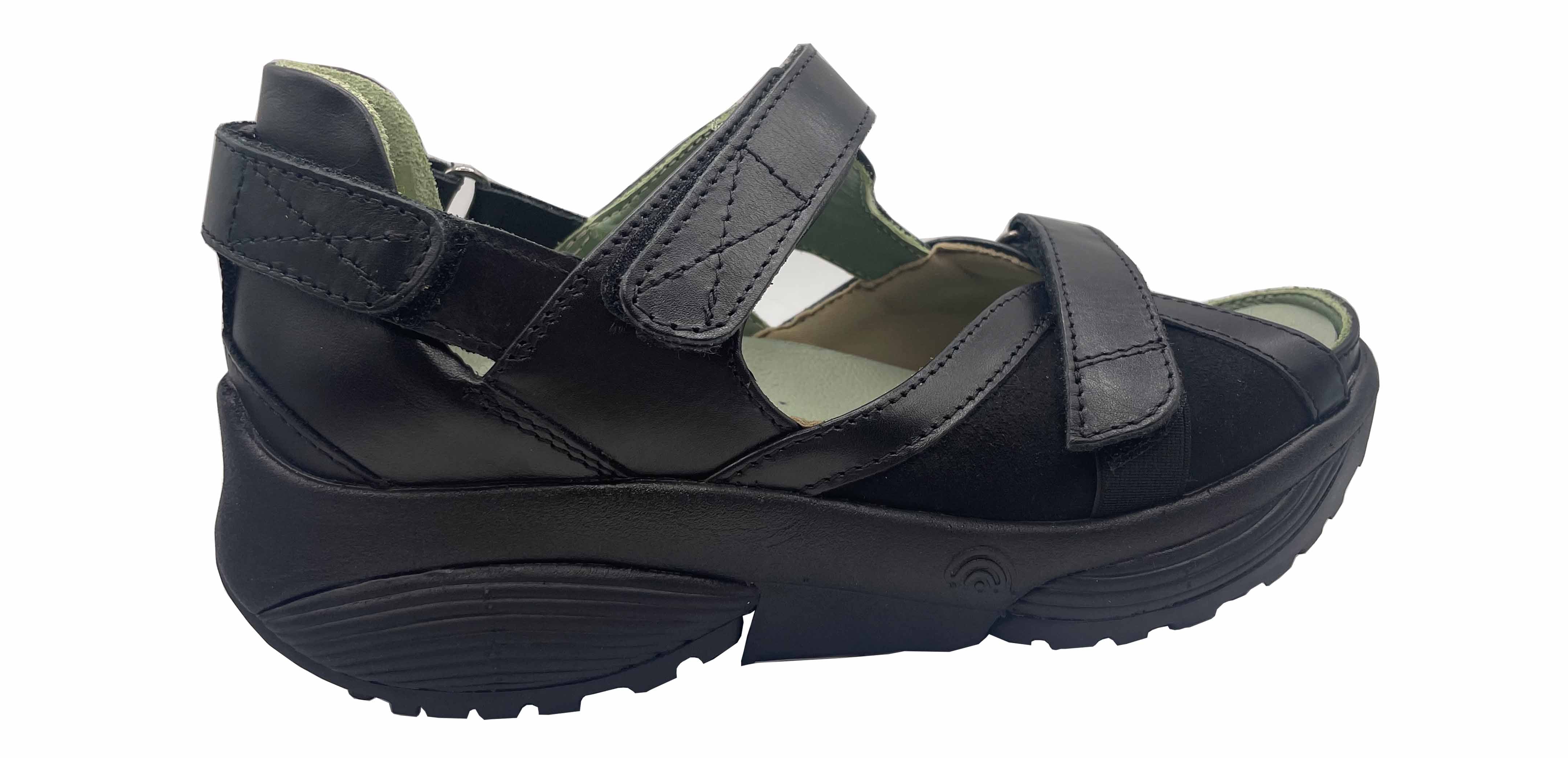 Xsensible Stretchwalker - Pluto Black Leather – French Sole