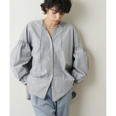 Whim Gazette(ウィム ガゼット)の2WAYオックスボリュームブラウス通販