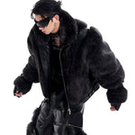 Opium Luxury Fuzzy Leather Jacket | Limited Edition | Fūga