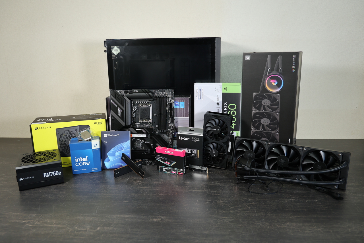 人生初の自作PCに挑戦！intel core i7 14700F×RTX4060の動画編集向け