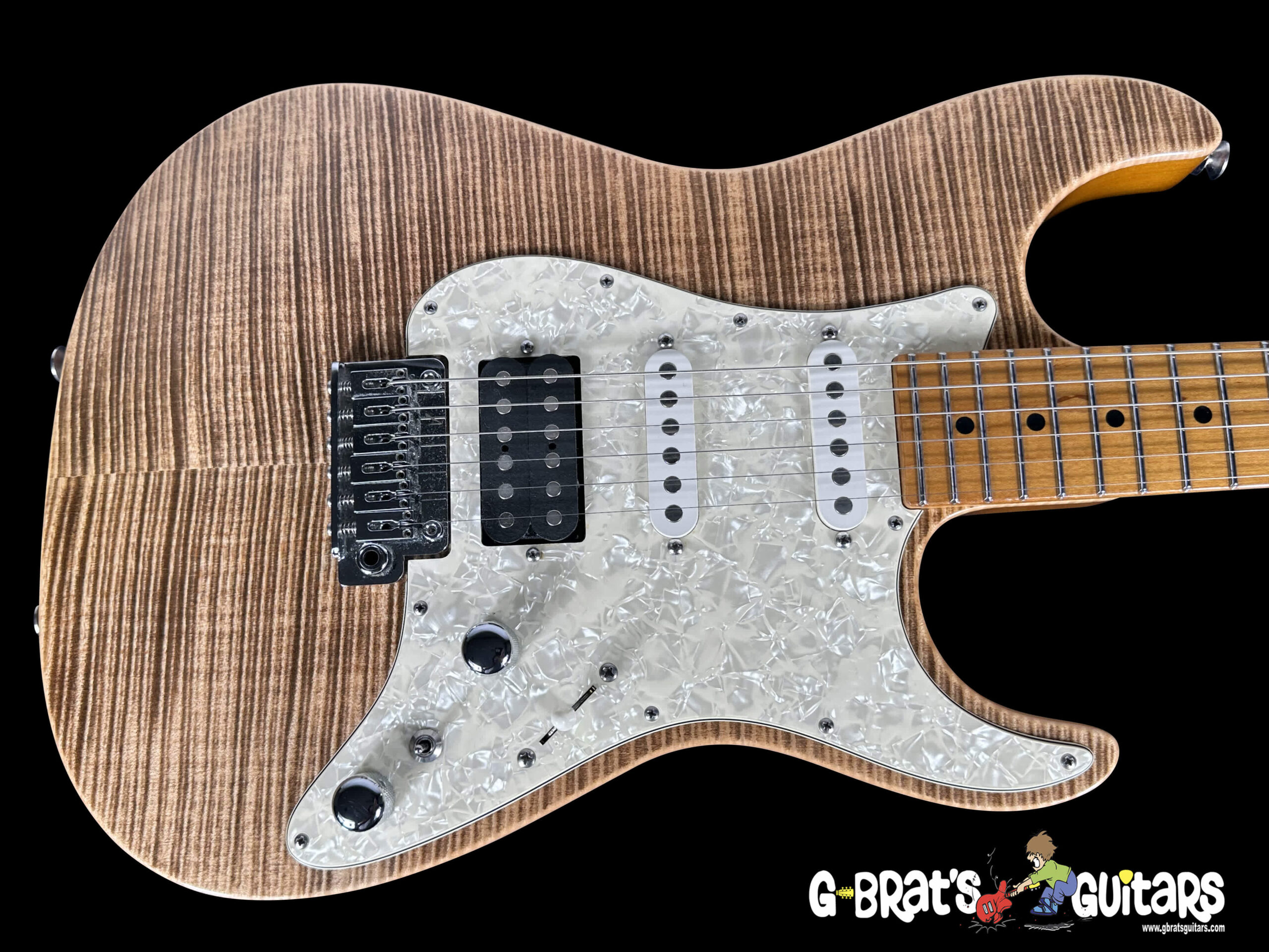 2017 Tom Anderson Drop Top Classic HSS Flame Top ~ Natural Mocha