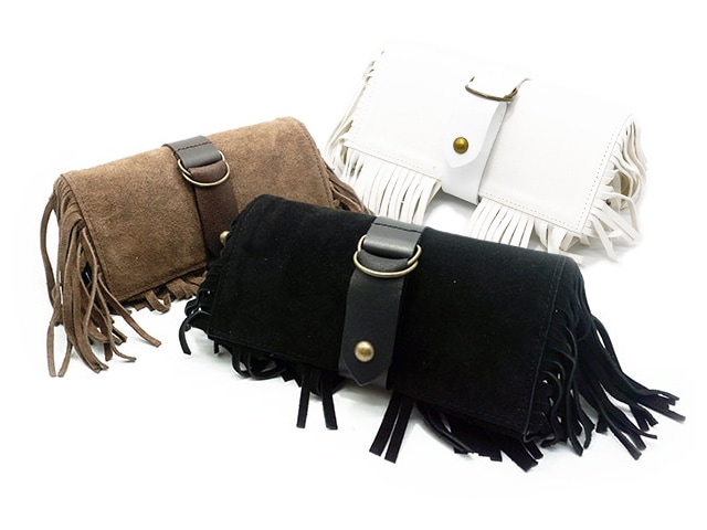 全3色【AT-DIRTY/アットダーティー】「Leather Tool Bag”Fringe
