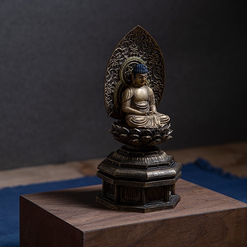 仏像】阿弥陀如来 戌・亥年の守護本尊 身丈2寸 古美彩色仕上げ | 干支