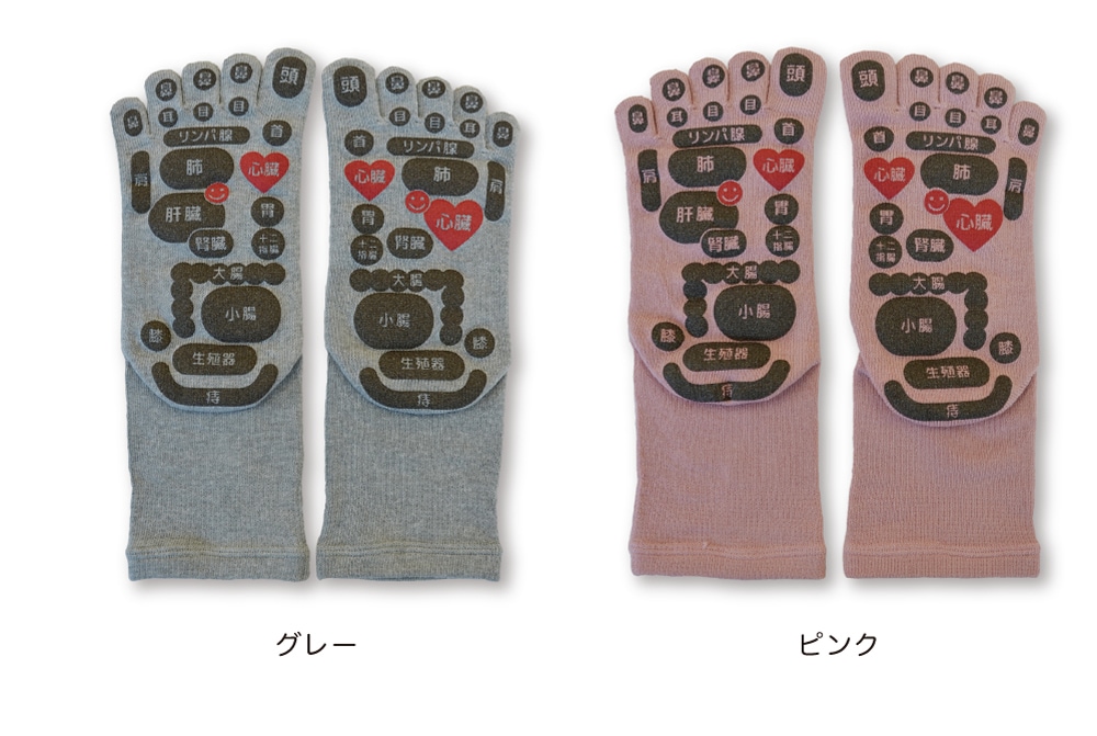 TSUBOレシピPLUS 両面足つぼ5本指ソックス 三笠 メンズ レディース