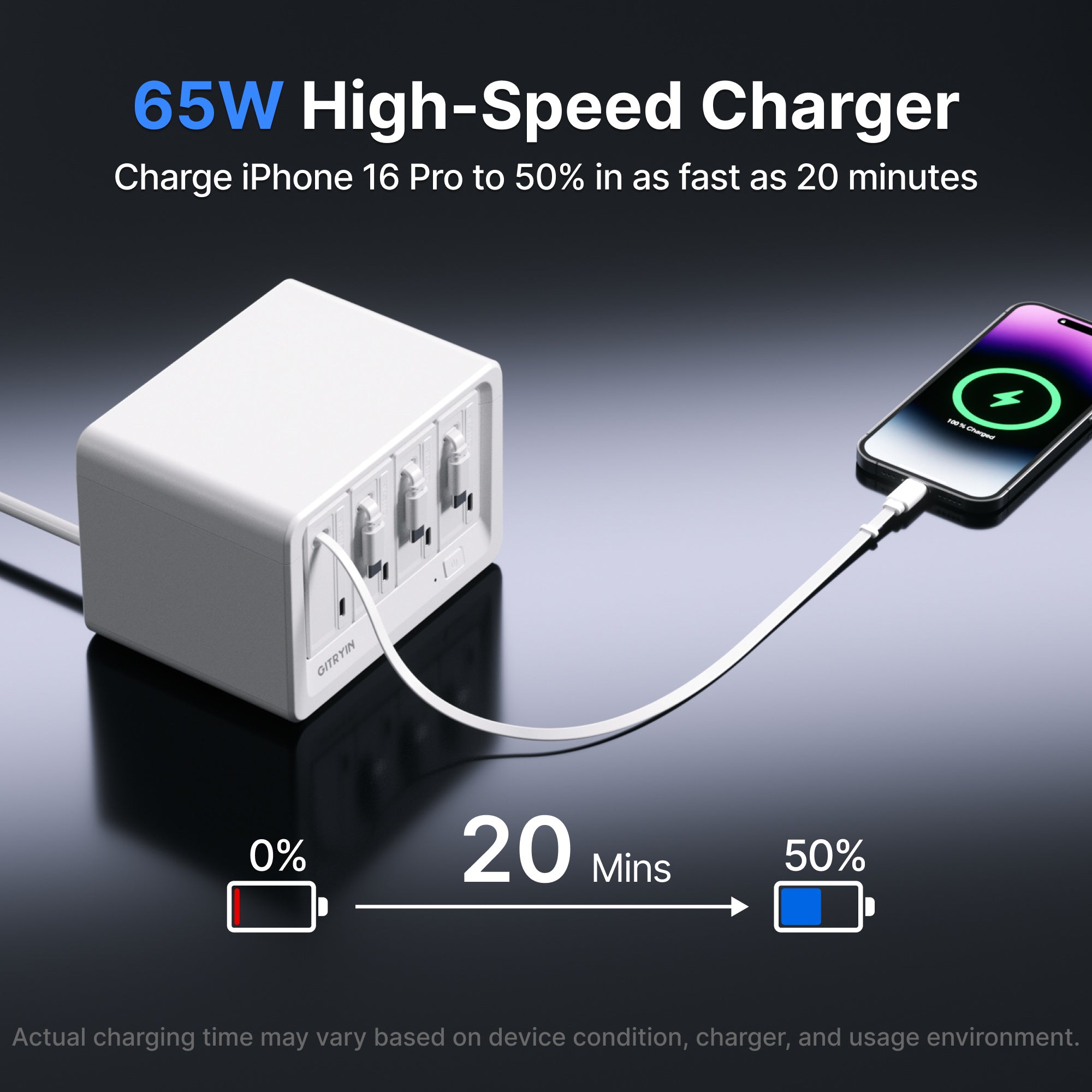 Gitryin Desktop Charging Station 12-in-1 (65W Combo) | Gitryin