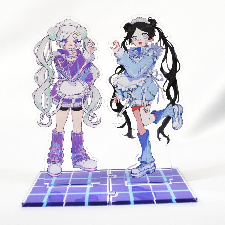 ペアアクリルスタンド（台座印刷あり） | オリジナルグッズ・アクリル