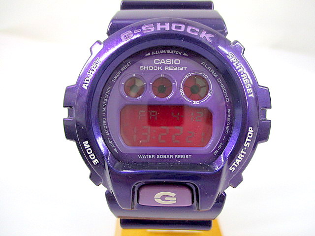 美品 カシオ Gショック腕時計DW-6900CC-6 クレイジーカラーズ パープル