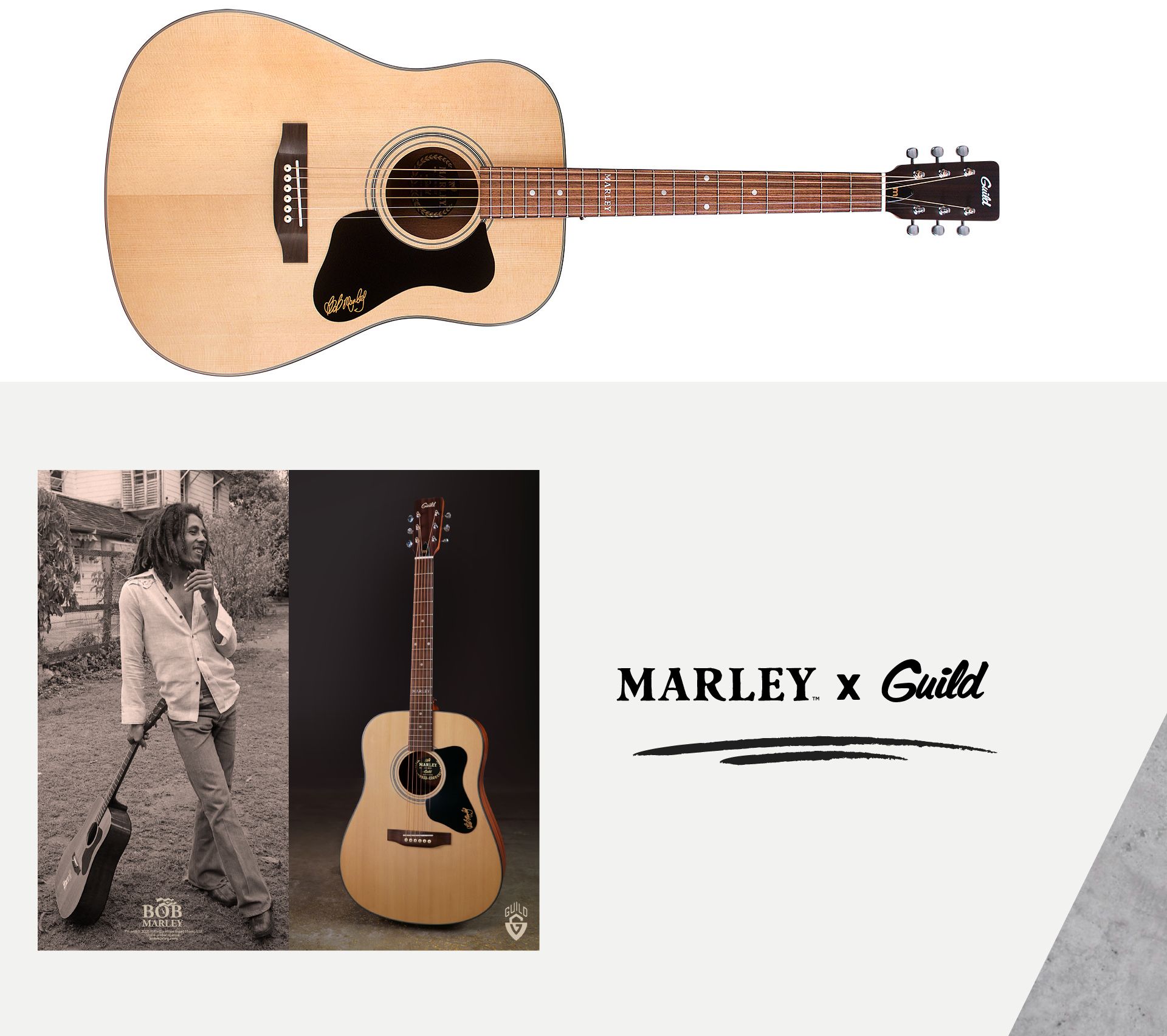 GUILD A-20 Bob Marley｜レゲエの神様、「ボブ・マーリー」が使用し