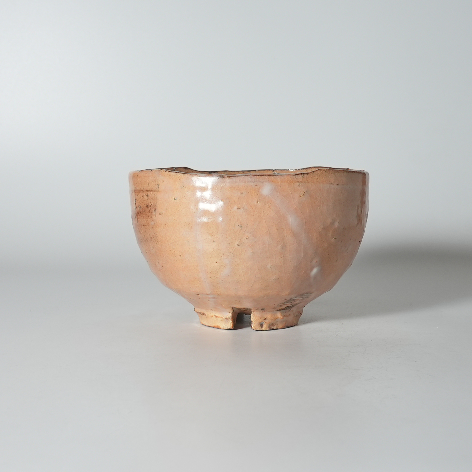 萩筆洗抹茶碗 新庄貞嗣作 受注後木箱作成 山口県指定無形文化財保持者