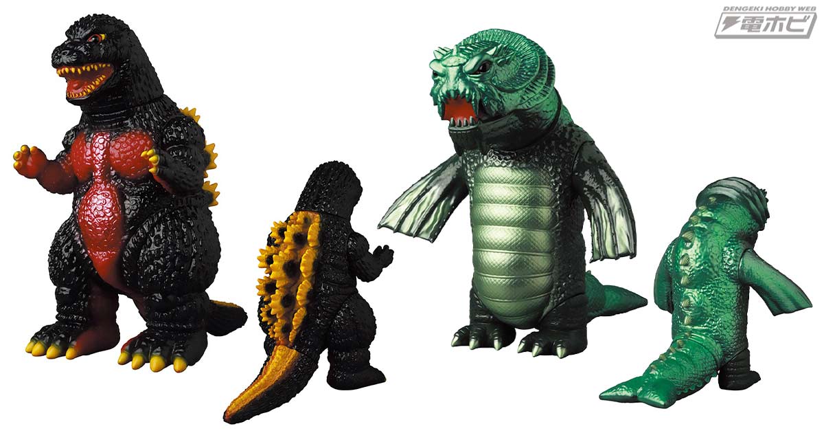 安楽安作氏による「ゴジラ (1994)」と「ヤスデ怪獣 モグダン」のソフビ