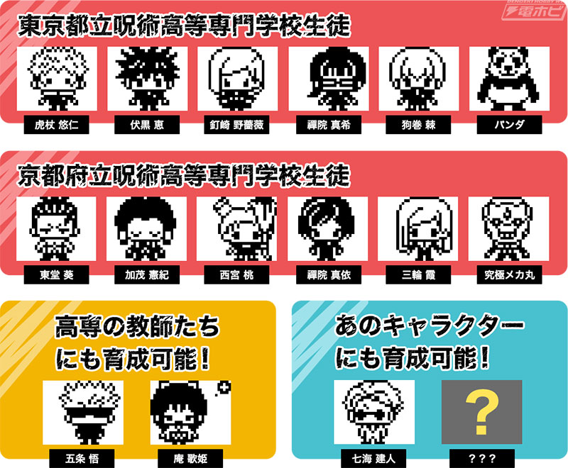 呪術廻戦』×「たまごっち」の「じゅじゅつっち」が登場！見習い呪術師